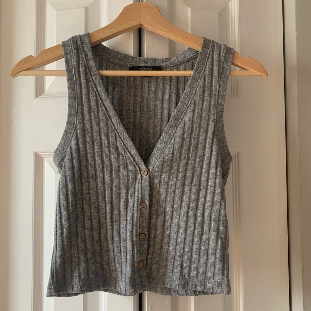 Ribbed sweater cropped top